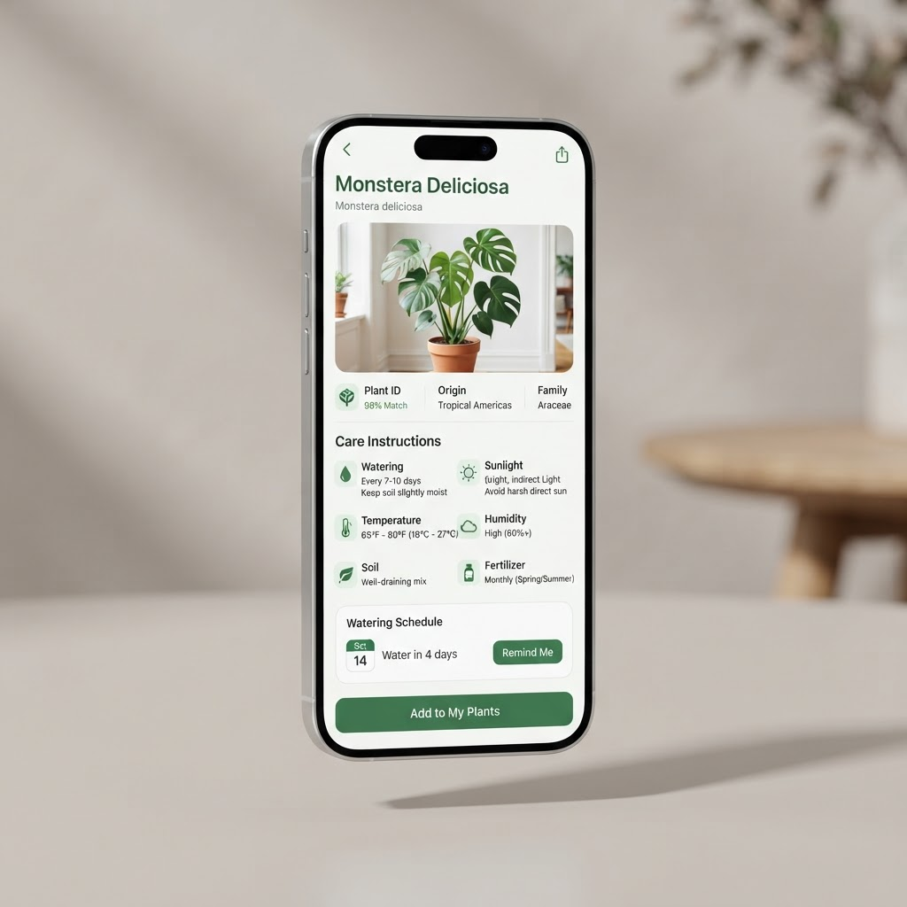 Get detailed care guides for every plant